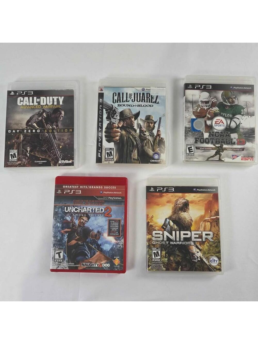 PS3 Games - Call of Duty, Uncharted 2, NCAA Football 13, Call of Juarez, Sniper